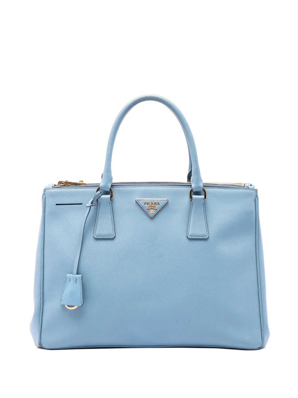 Prada Pre-Owned 2010-2026 Medium Saffiano Lux Galleria Double Zip satchel - Blu