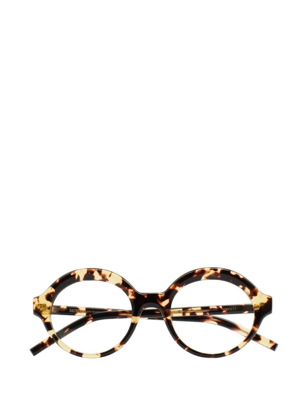 Kaleos Stratt tortoise-shell round-frame glasses - Marrone