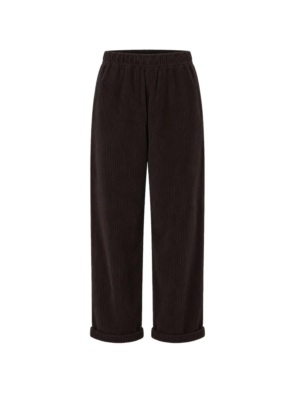 Labo Art pantalon en façon velours côtelé à revers - Marron Labo Art pantalon en façon velours côtelé à revers - Marron
