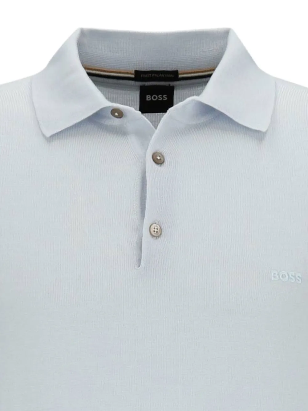 BOSS Poloshirt met lange mouwen Blauw