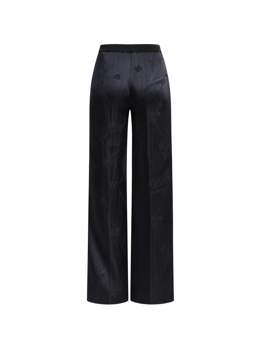 Forte patterned-jacquard wide-leg trousers Blauw