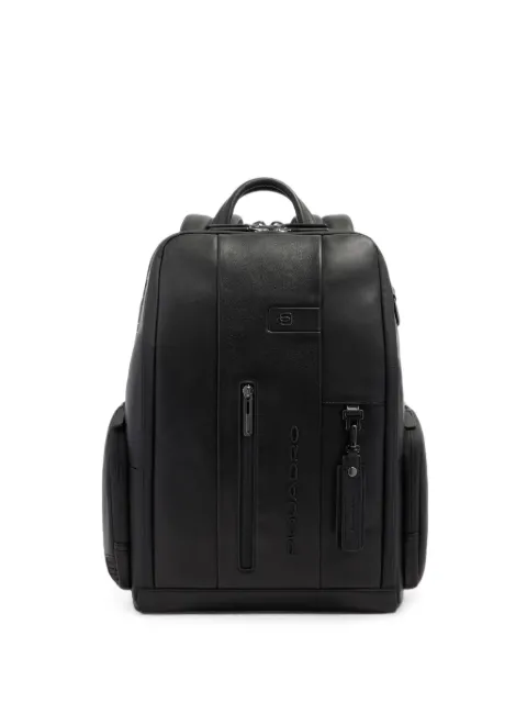 PIQUADRO logo-embossed leather backpack