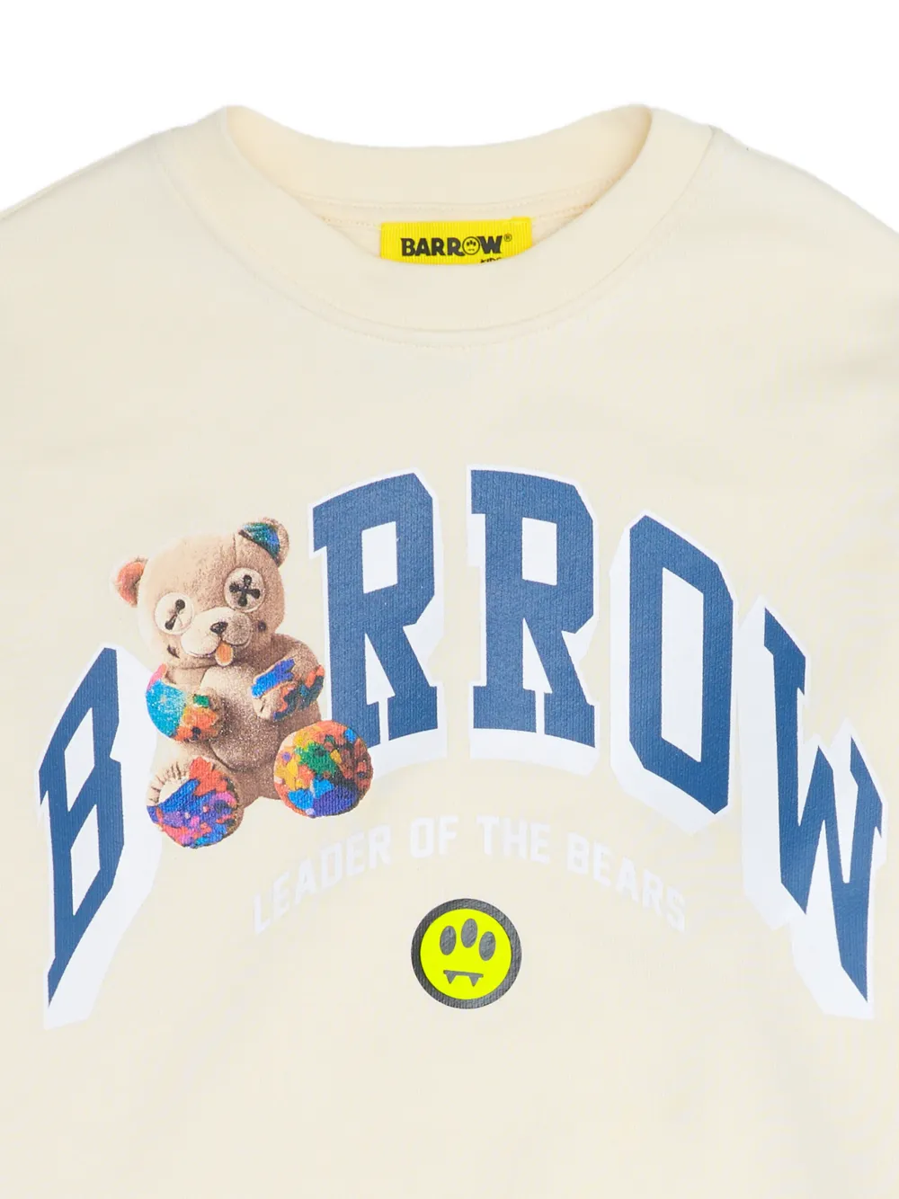 Barrow kids Trui met beer-print en logo-print Beige