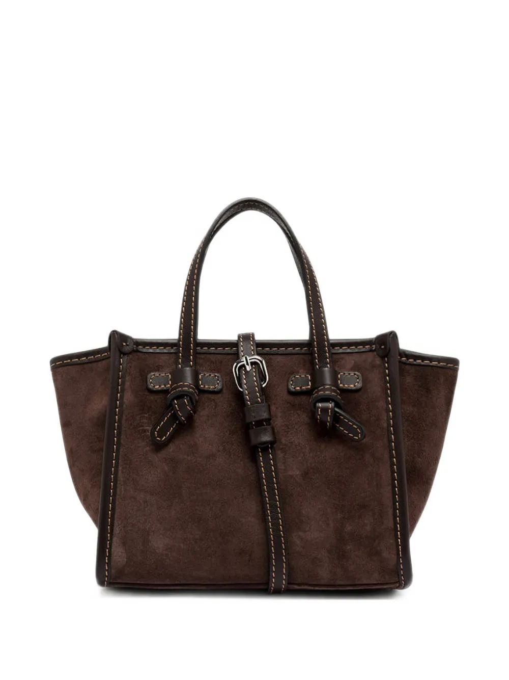 MARCELLA CLUB mini Miss Marcela suede contrast-stitch tote bag