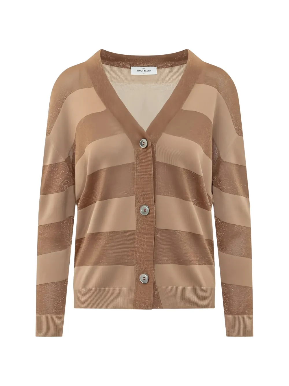 Viadeste Striped Lamé Cardigan In Multi