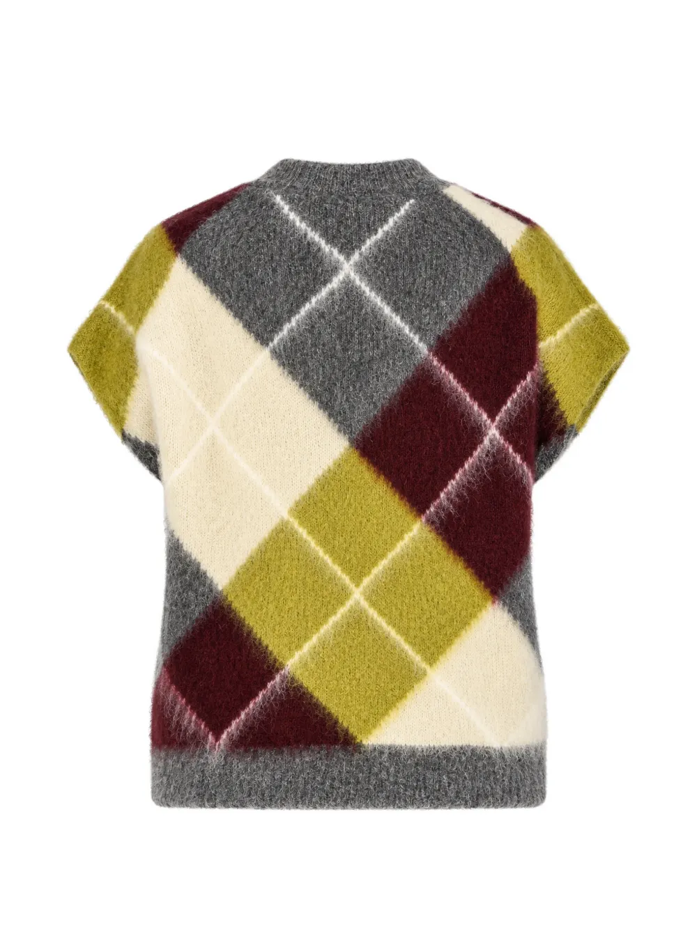 SOLOTRE Mouwloze trui met argyle-patroon Grijs