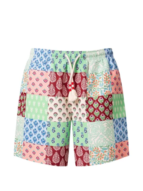 MC2 Saint Barth shorts de playa Caprese con diseño patchwork y estampado floral