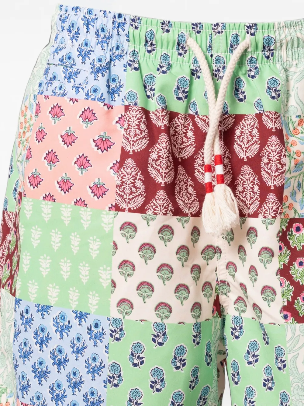 MC2 Saint Barth Caprese zwembroek met bloemenprint en patchwork Groen