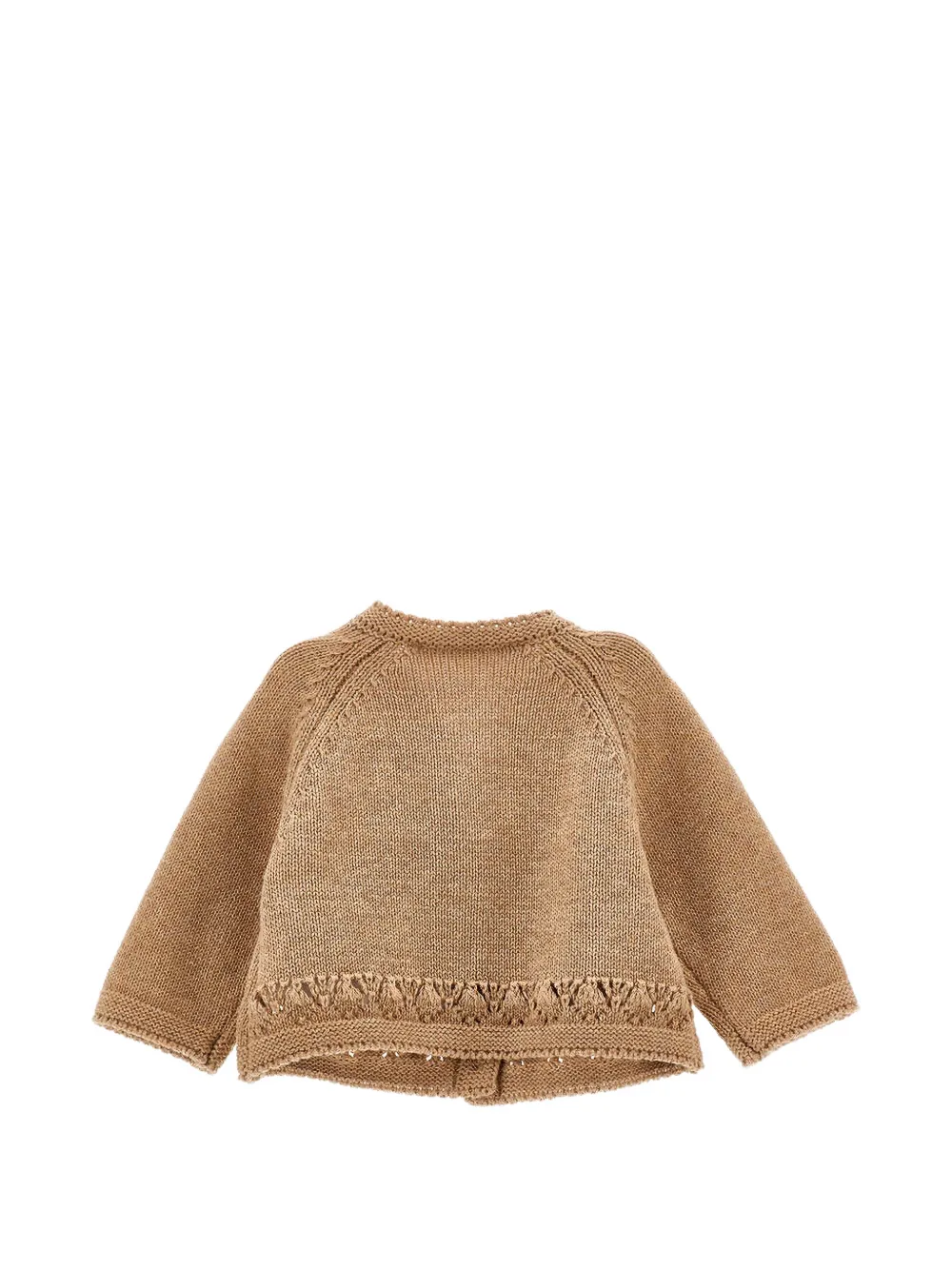 Monnalisa Opengebreid vest met raglanmouwen Beige