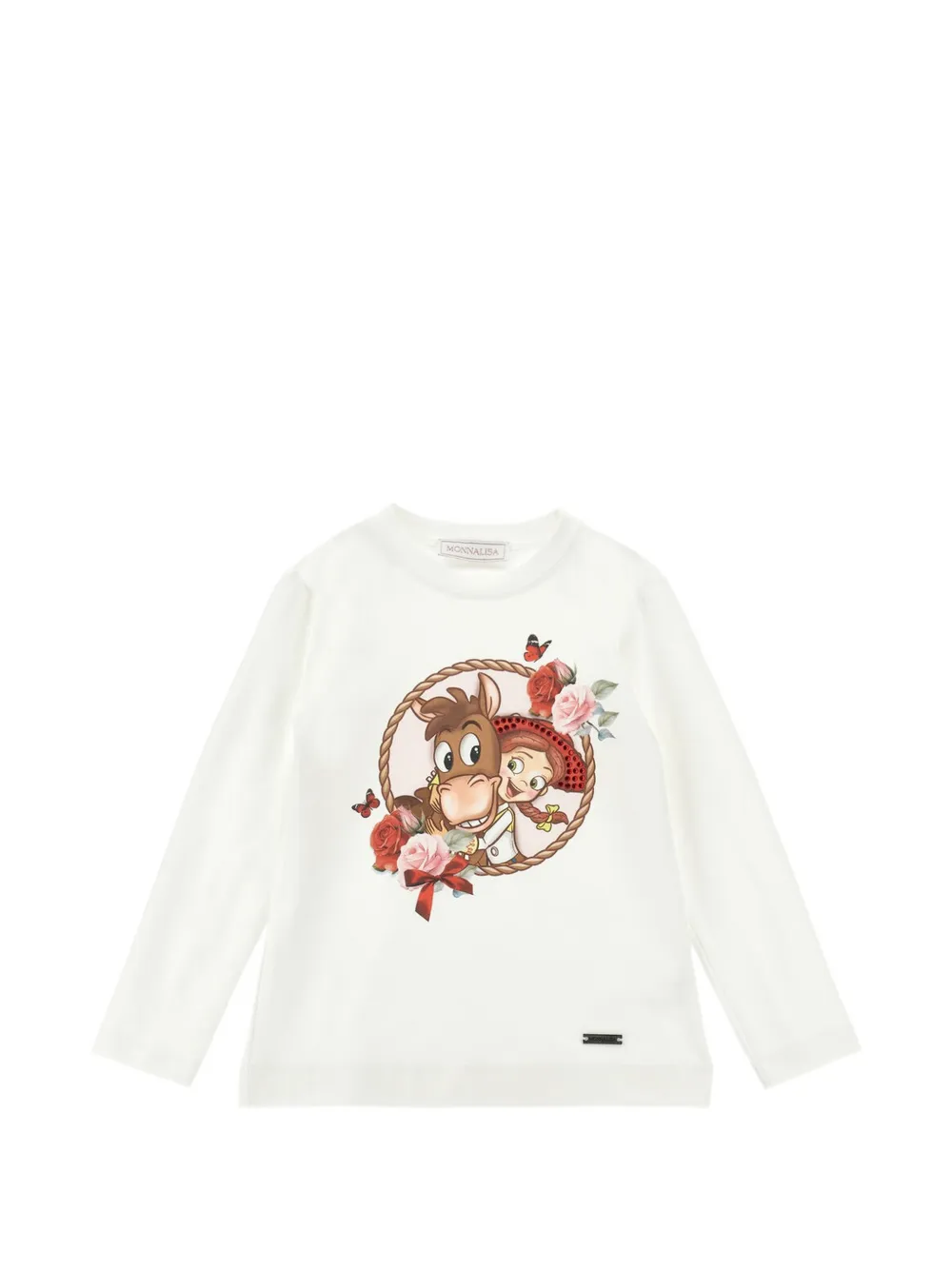 Monnalisa x Toy Story graphic-print long-sleeved T-shirt - Bianco
