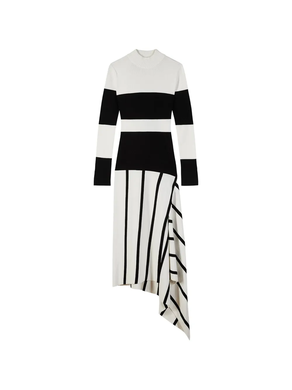 Patrizia Pepe striped asymmetric midi dress
