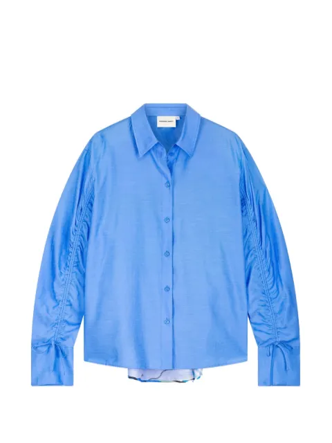 Fabienne Chapot Navina ruched-sleeve landscape-print shirt