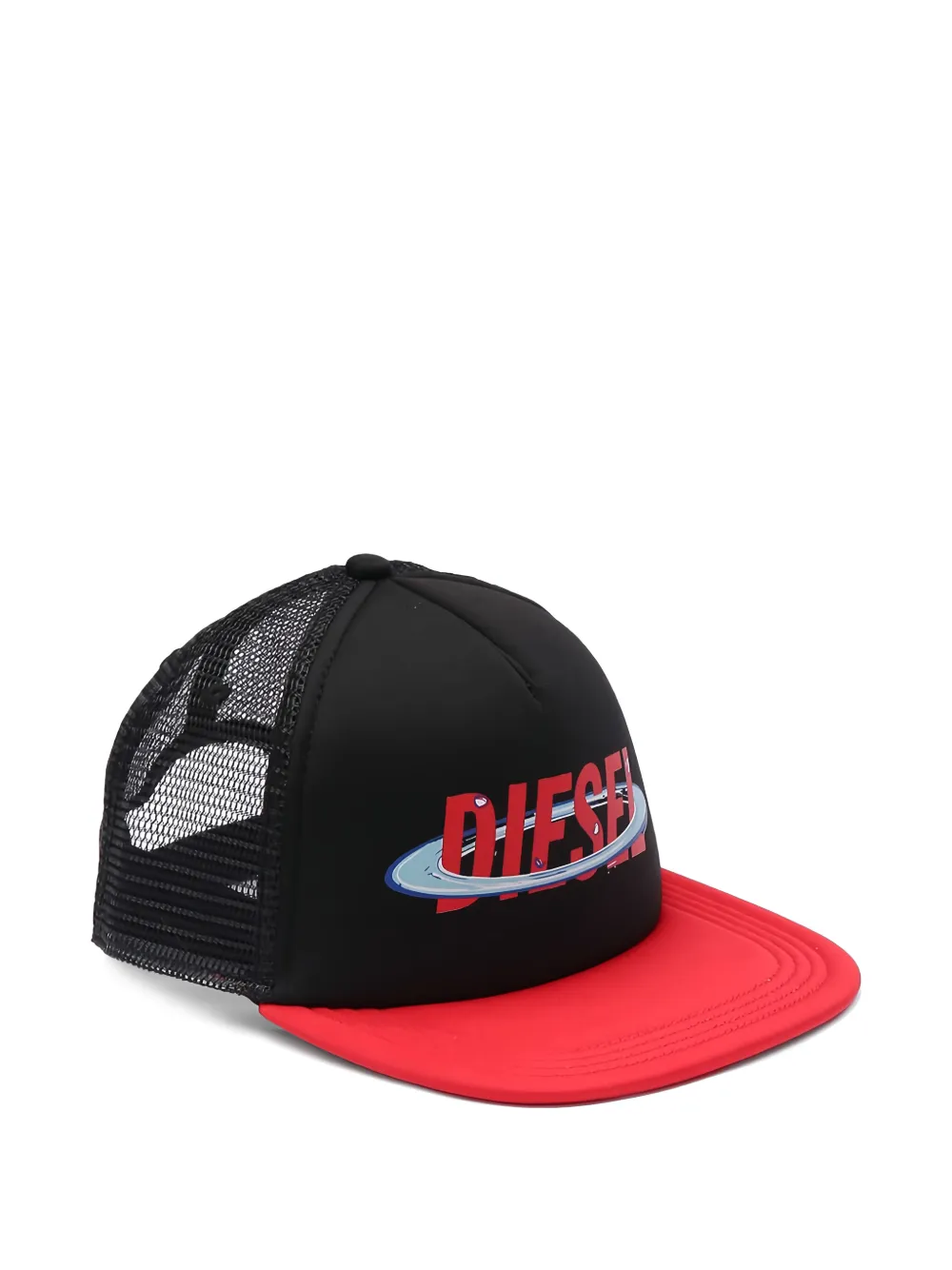 Diesel Kids logo-print mesh-panel cap - Black