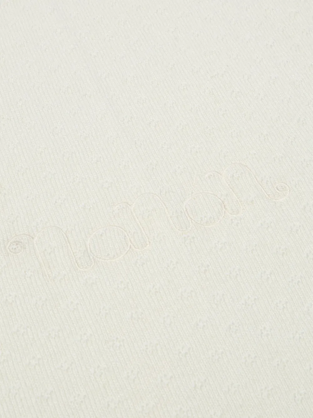 NANAN Deken met geborduurd logo Beige