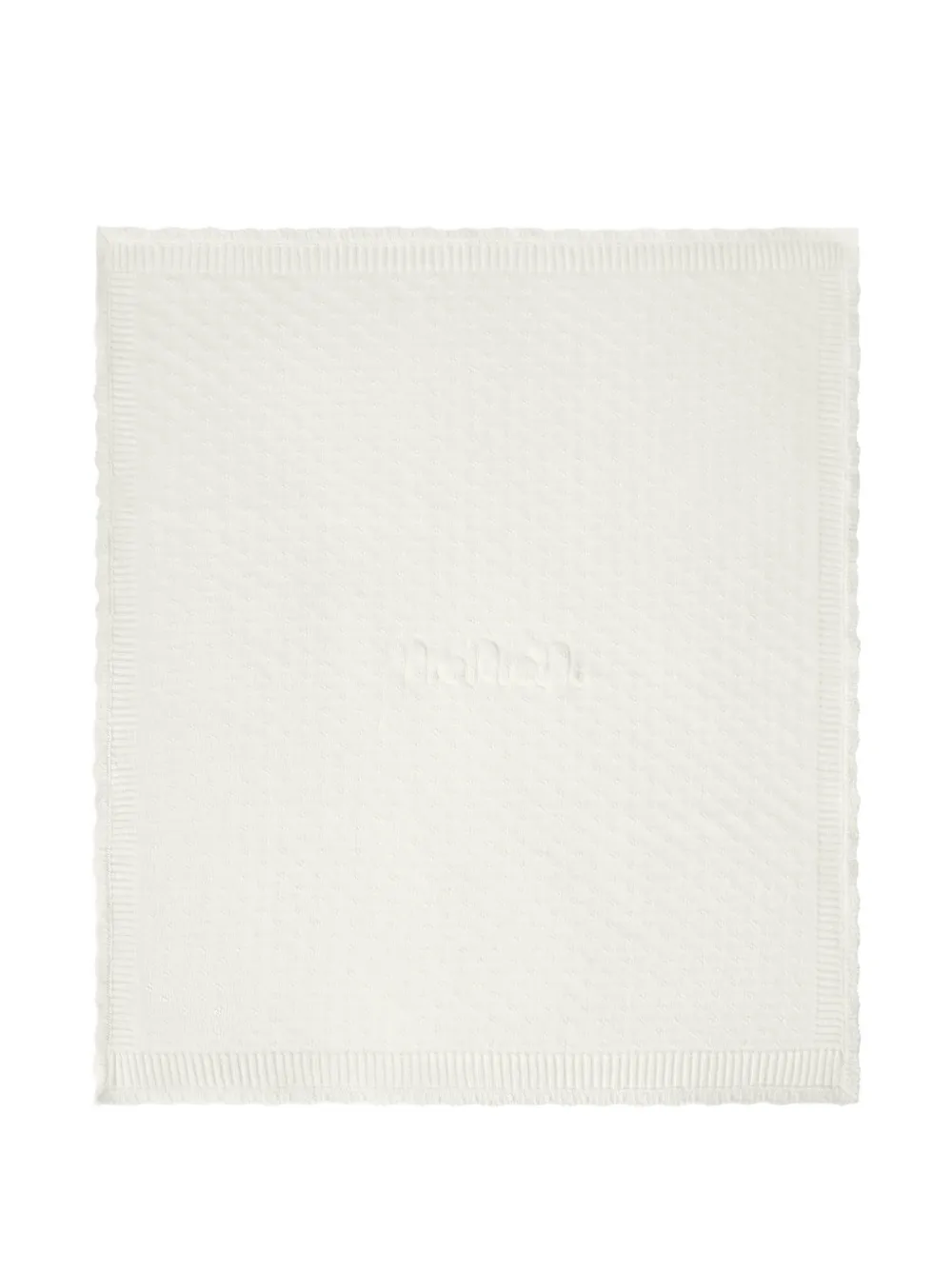 NANAN Deken met geborduurd logo Beige
