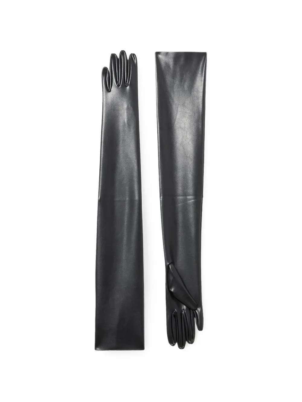 Norma Kamali Extra-long Faux-leather Gloves In Black