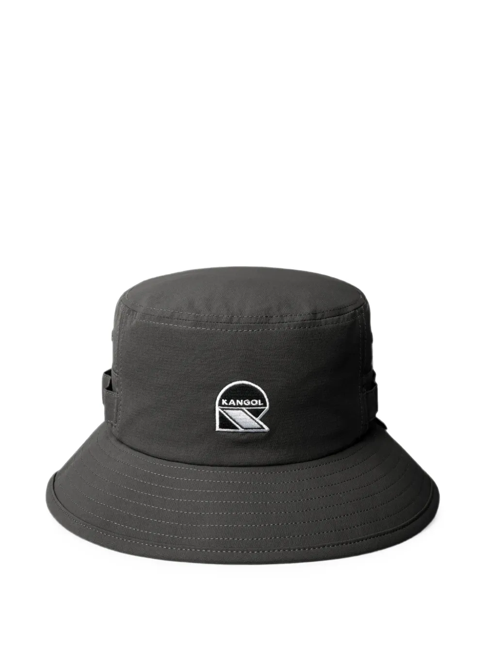Kangol Logo-patch Bucket Hat In Black
