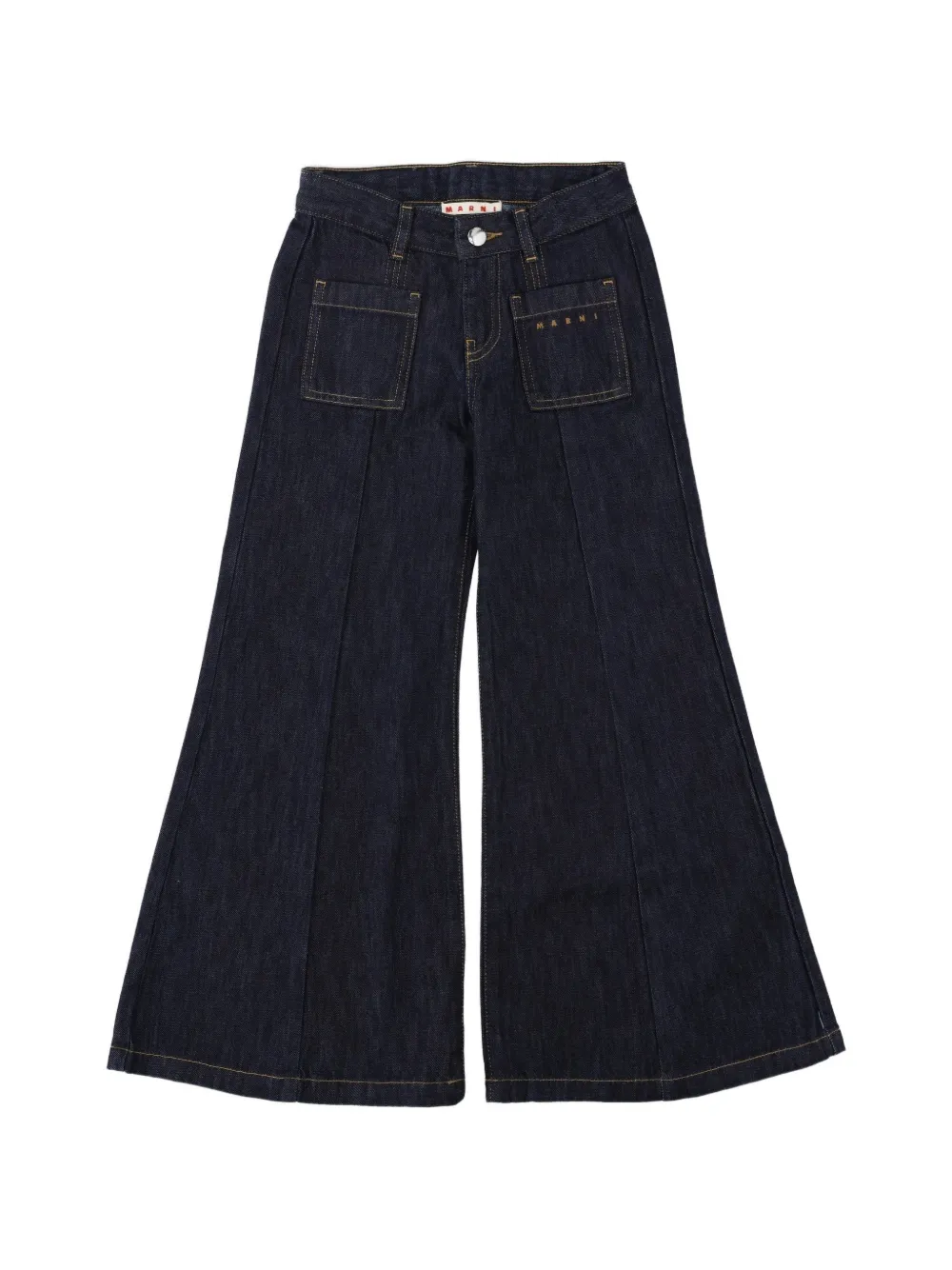 Marni Kids wide-leg jeans - Blu