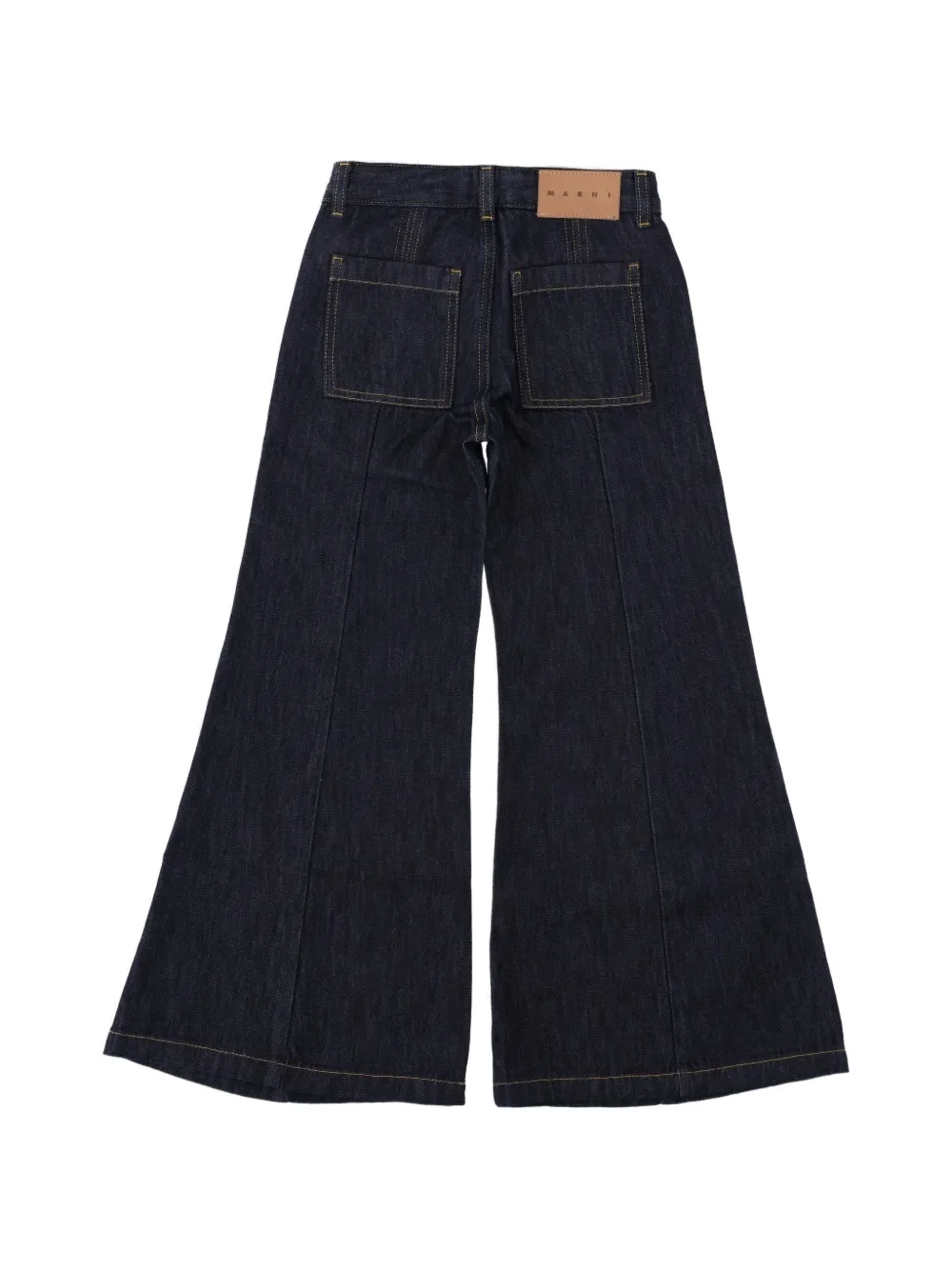Marni Kids Jeans met wijde pijpen Blauw