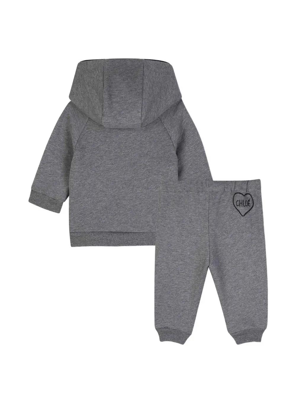 Chloé Kids Trainingspak met geborduurd hart Grijs