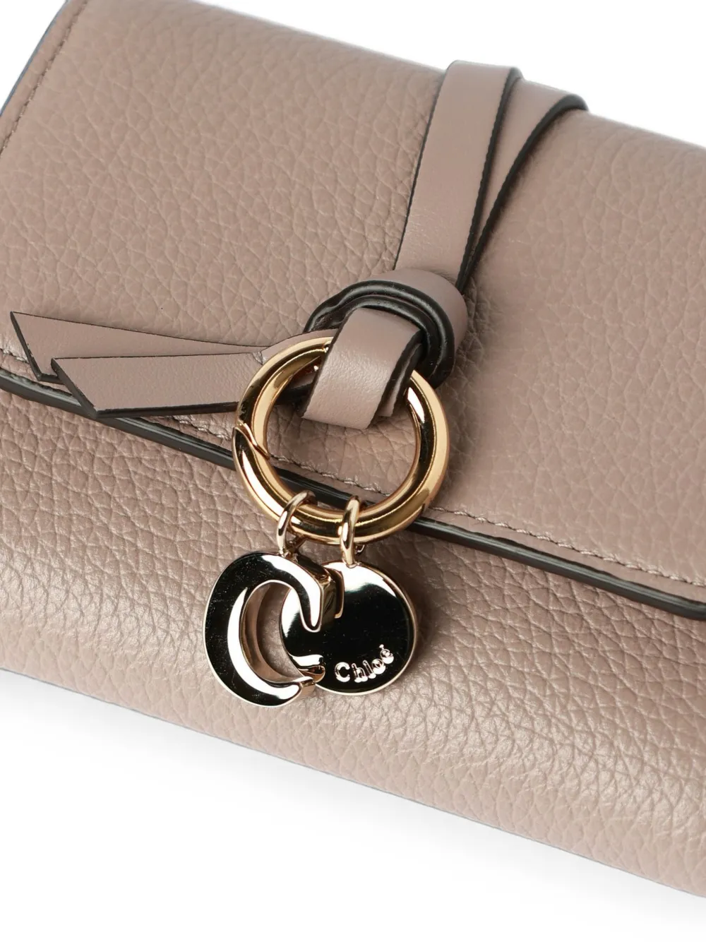 Chloé Leren portemonnee Beige