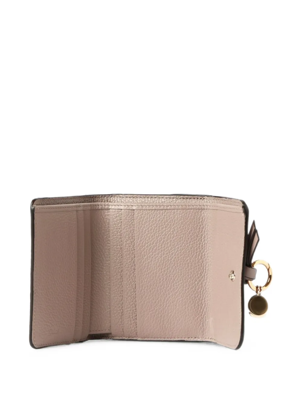 Chloé Leren portemonnee Beige