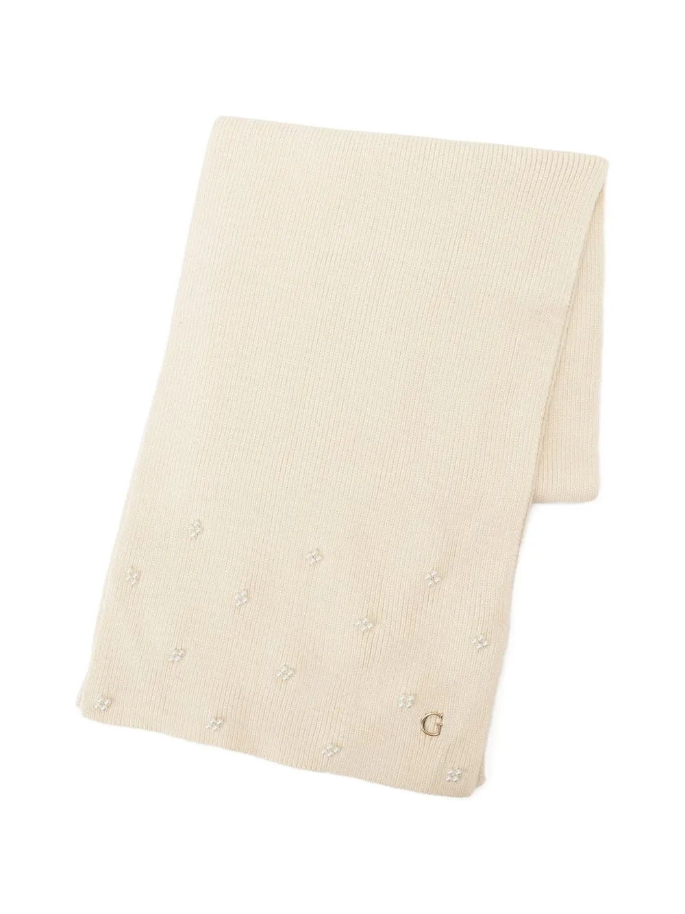 GUESS USA crystal-embellished knitted scarf