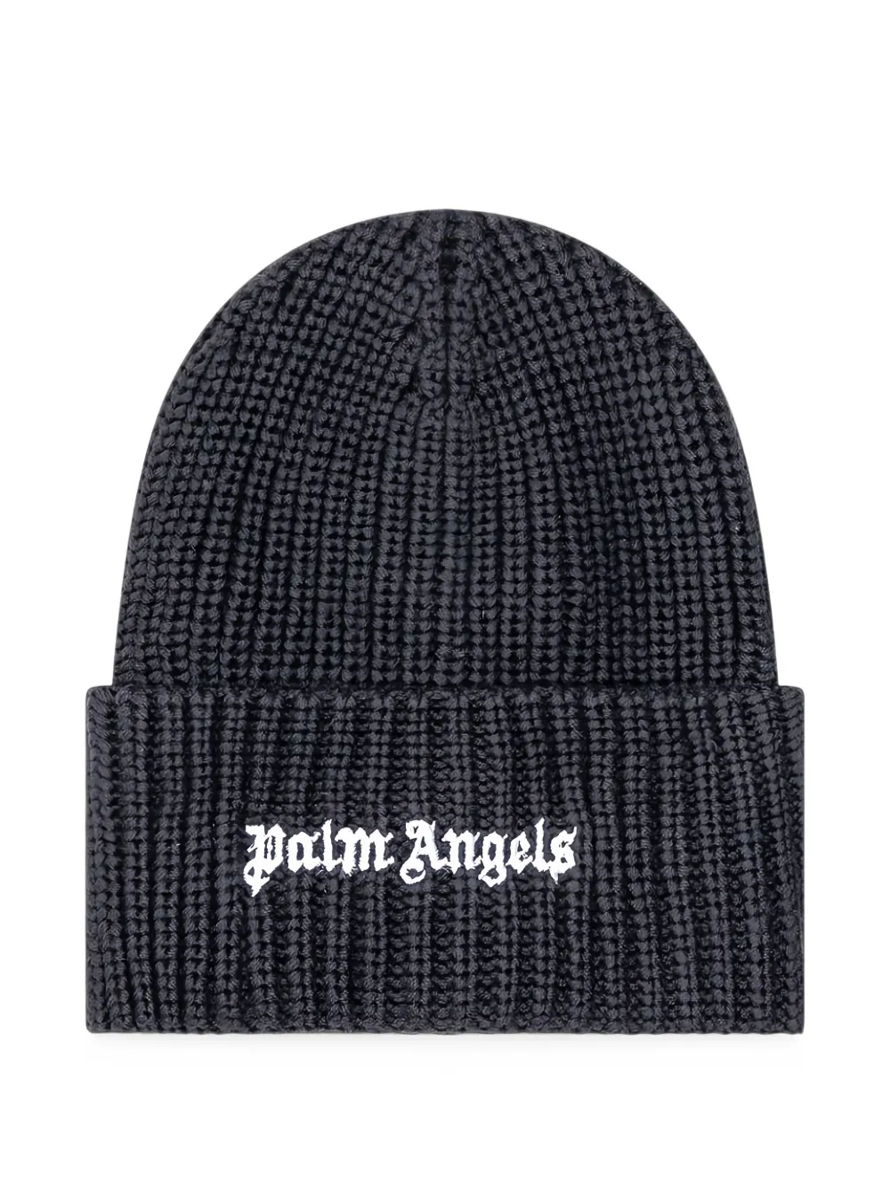 Palm Angels Kids bonnet à logo brodé - Noir Palm Angels Kids bonnet à logo brodé - Noir