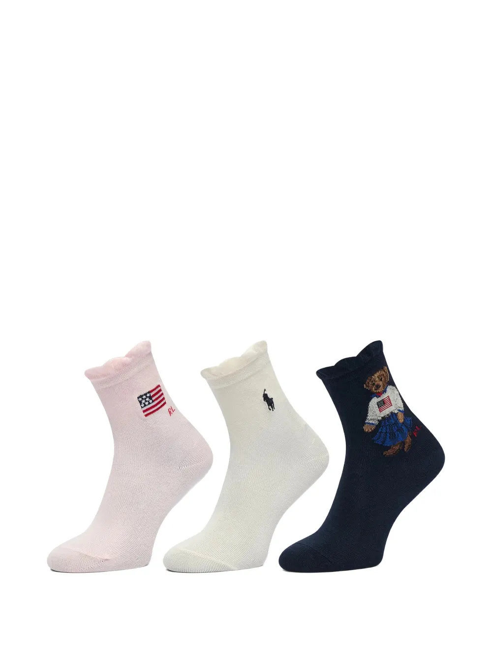 POLO RALPH LAUREN KIDS lot de 3 paires de chaussettes Polo Bear - Bleu POLO RALPH LAUREN KIDS lot de 3 paires de chaussettes Polo Bear - Bleu