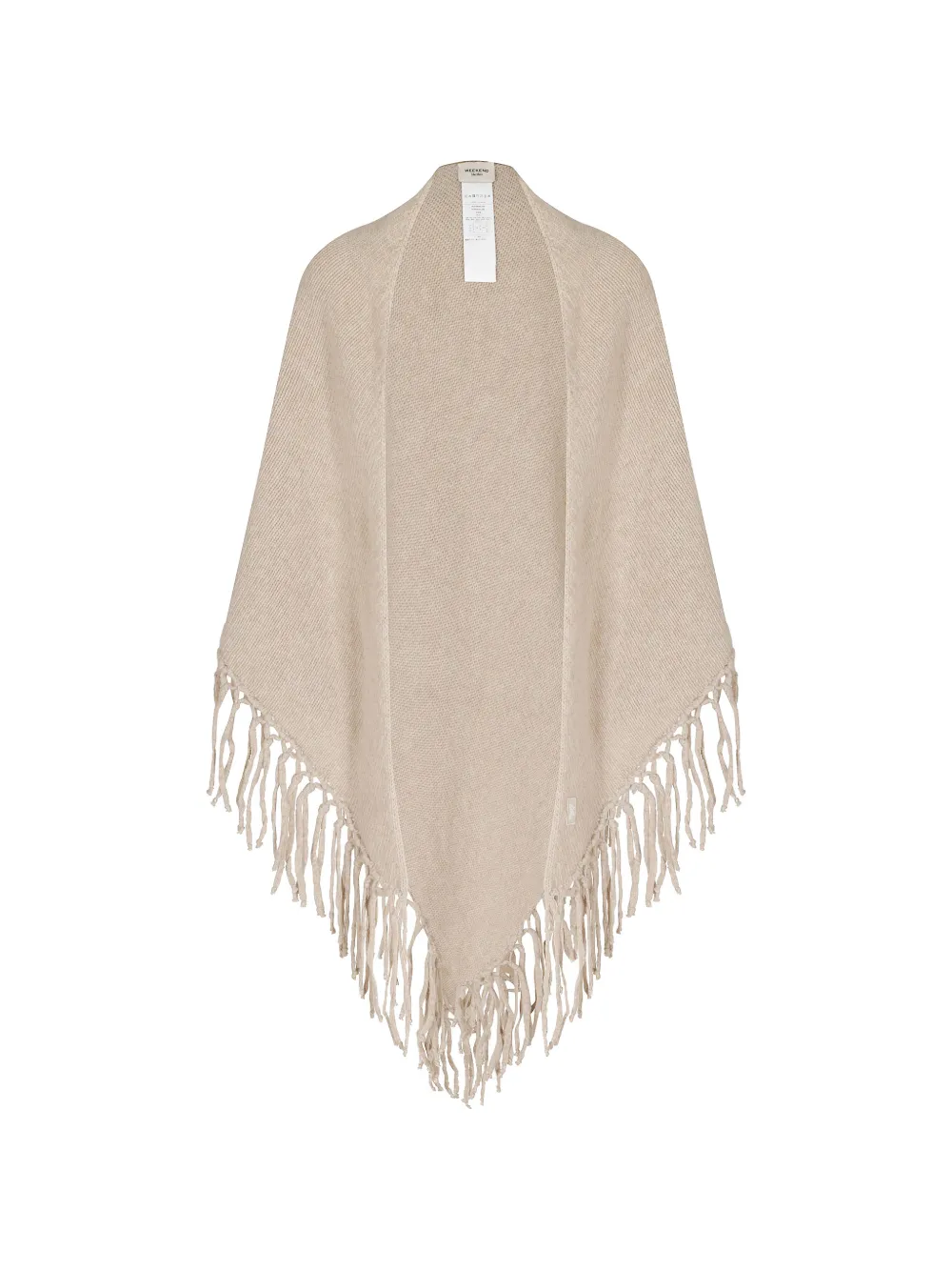 Weekend Max Mara fringe-trim knitted poncho - Toni neutri