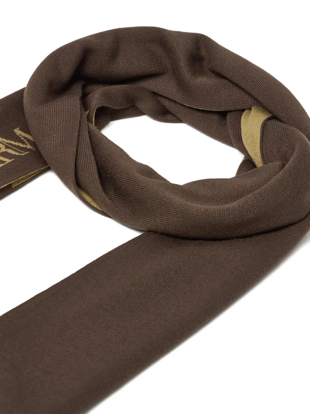 Ea7 Emporio Armani EA7 sjaal met logo-intarsia Bruin