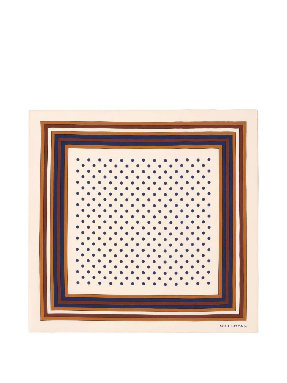 Nili Lotan polka-dot silk scarf - Nude