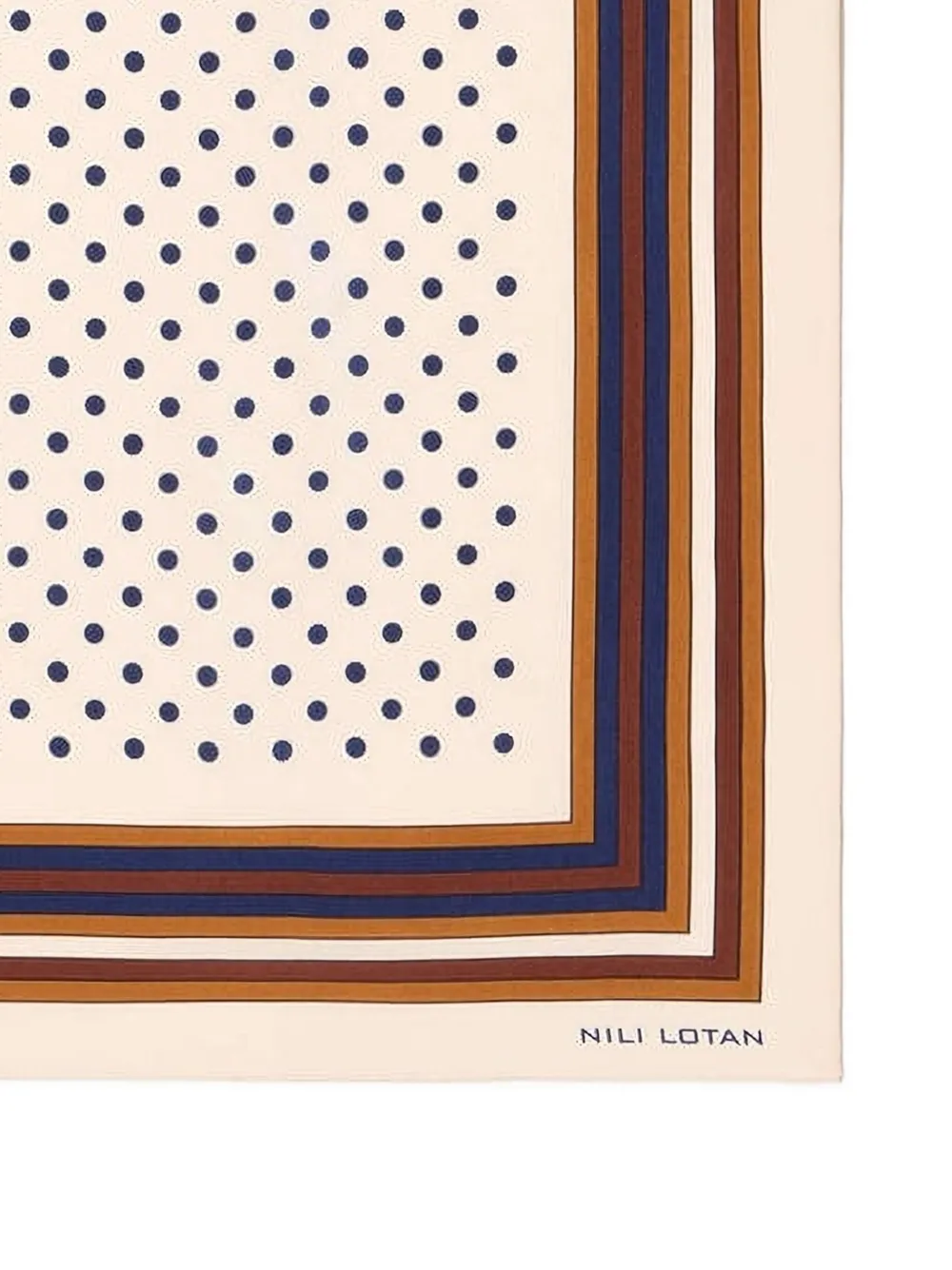 Nili Lotan polka-dot silk scarf Beige