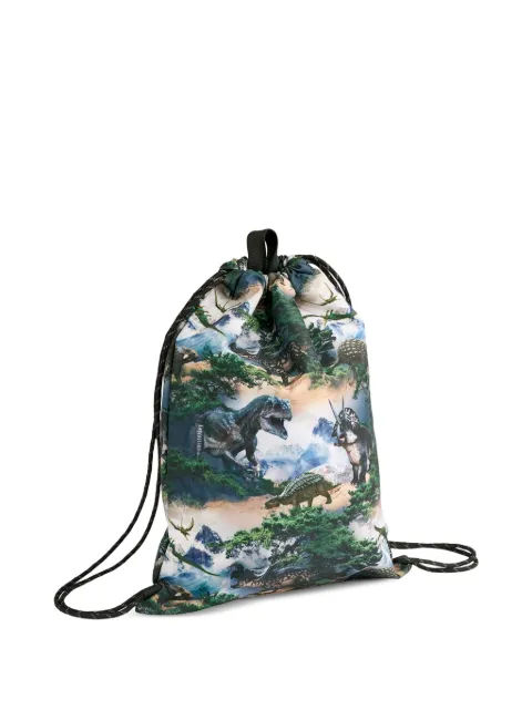 Molo mochila con dinosaurio estampado y cordones