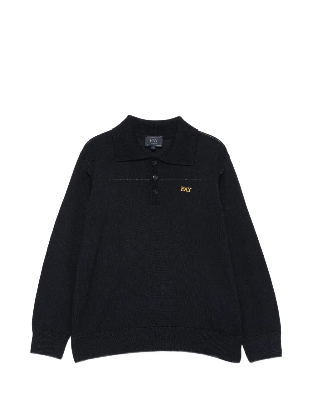 Fay Kids Poloshirt met geborduurd logo Blauw
