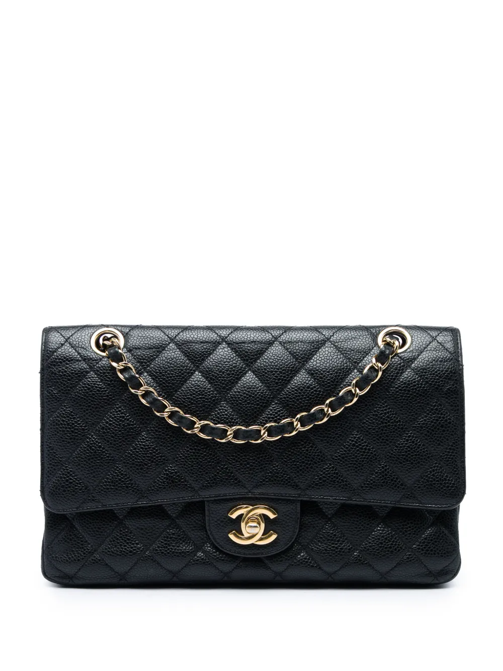 CHANEL Pre-Owned 2010-2011 Medium Classic Caviar Double Flap shoulder bag - Nero