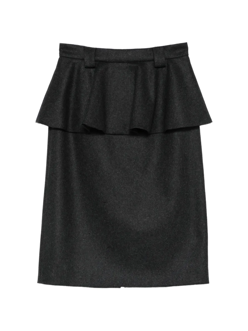 Nº21 peplum belted midi skirt - Gris