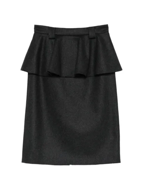 Nº21 peplum belted midi skirt