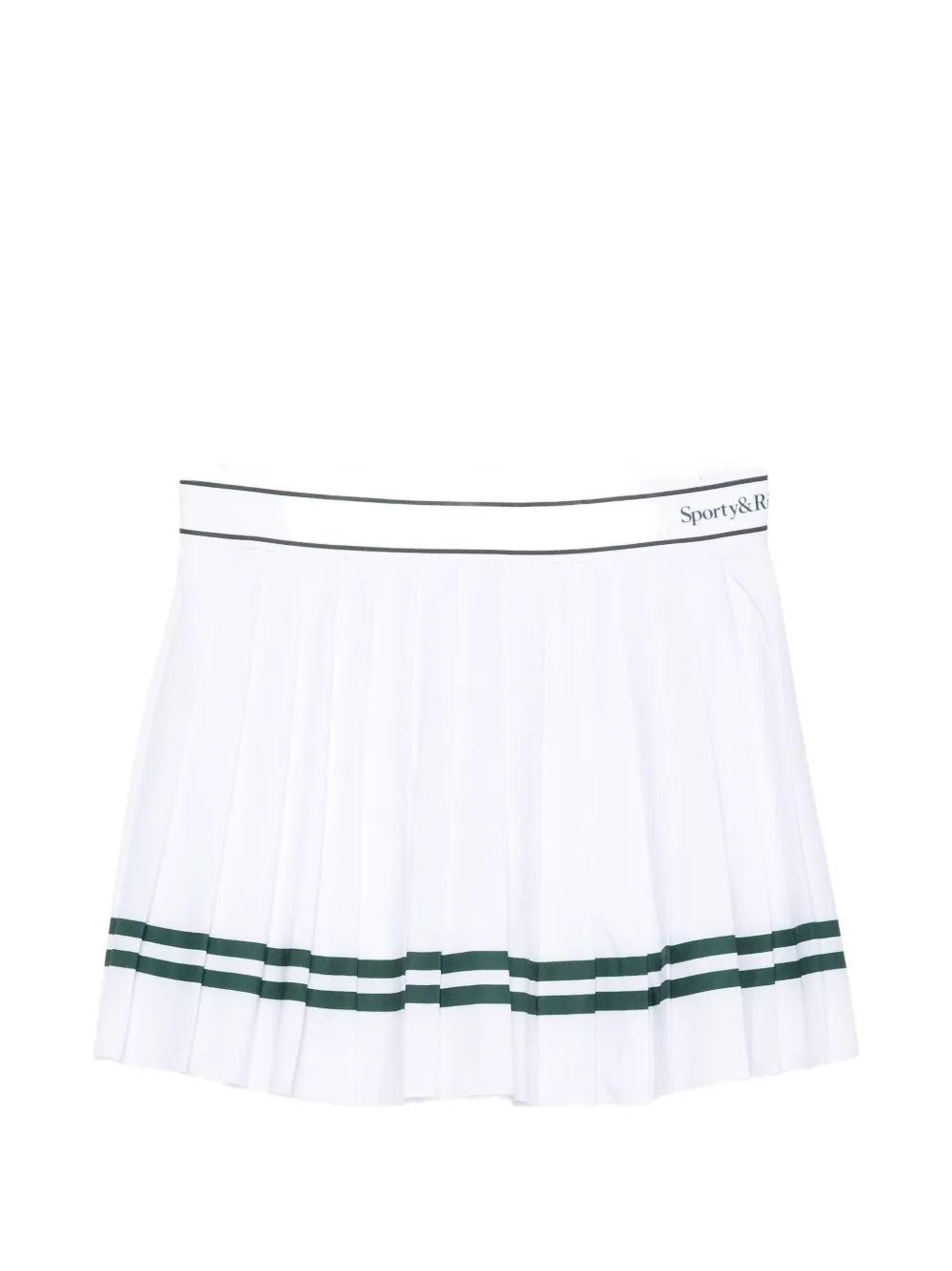Sporty & Rich pleated striped skirt - Blanc