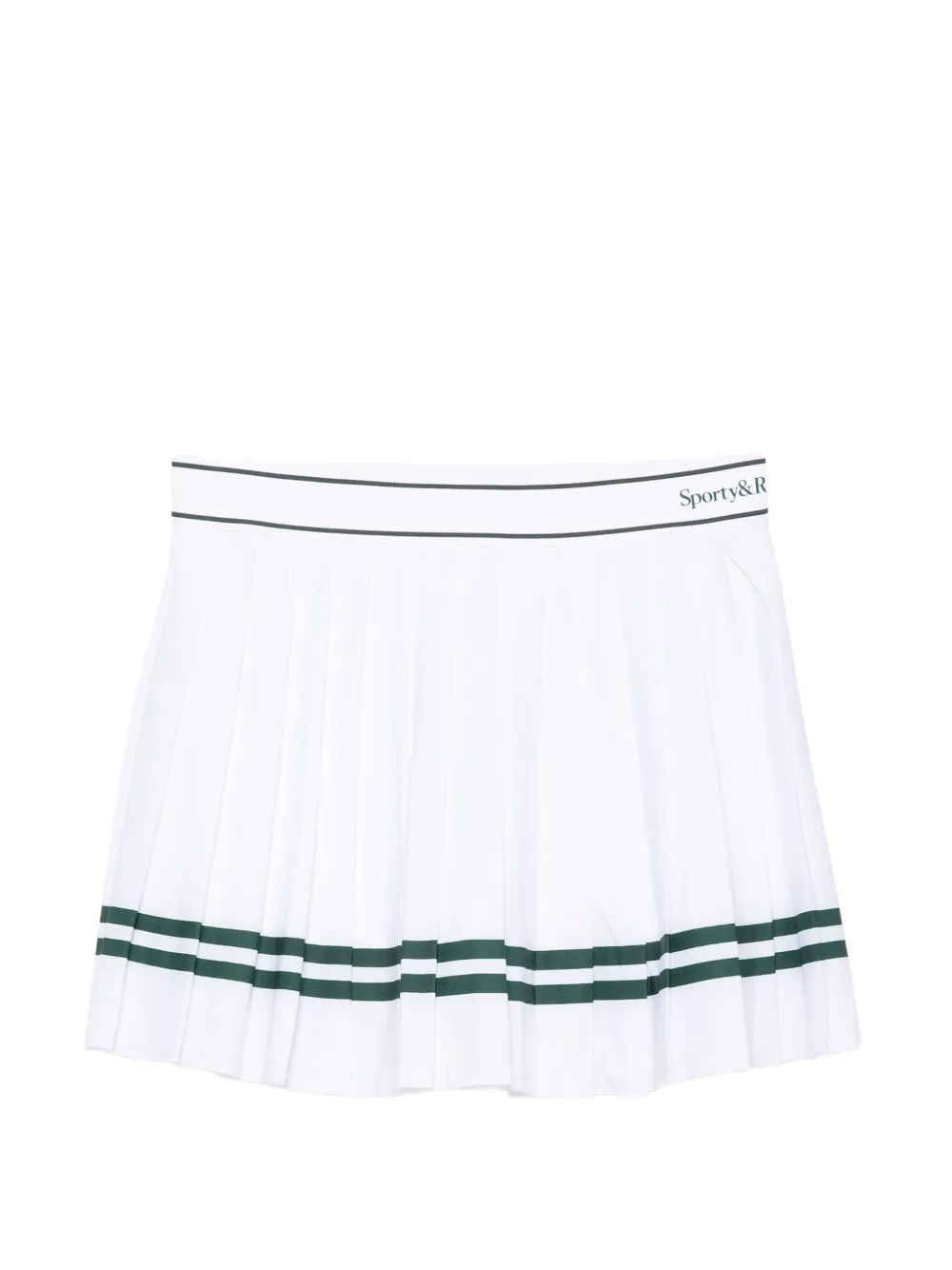 Sporty & Rich pleated striped skirt - Weiß