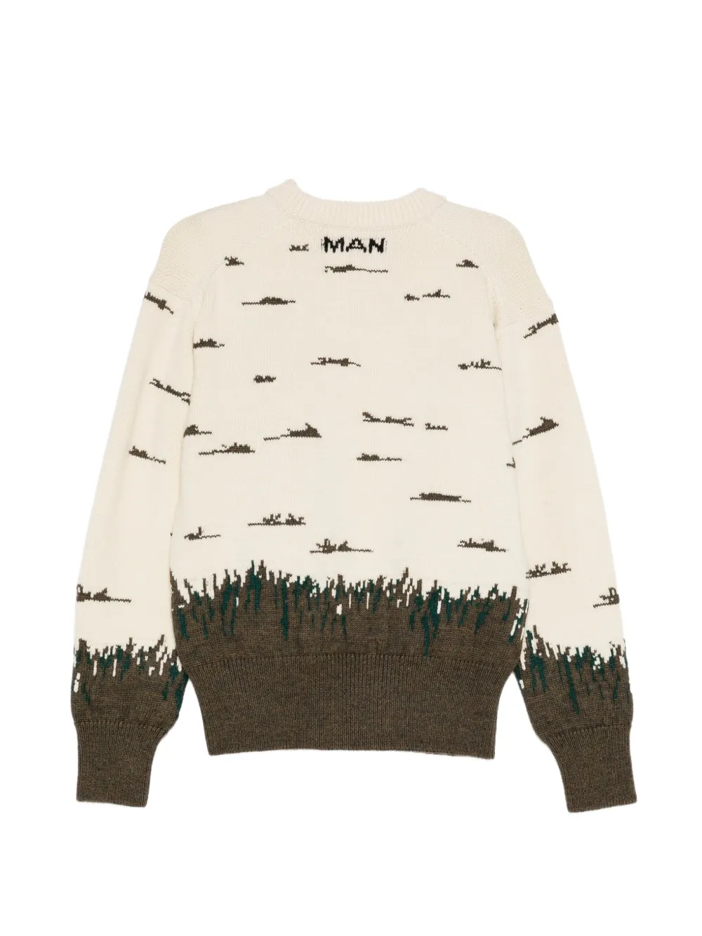 Junya Watanabe MAN graphic-print sweatshirt Beige