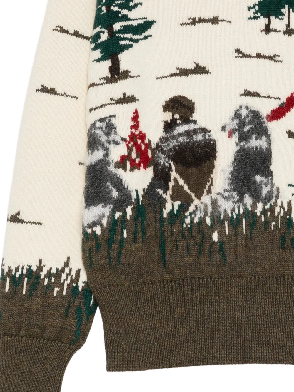 Junya Watanabe MAN graphic-print sweatshirt Beige