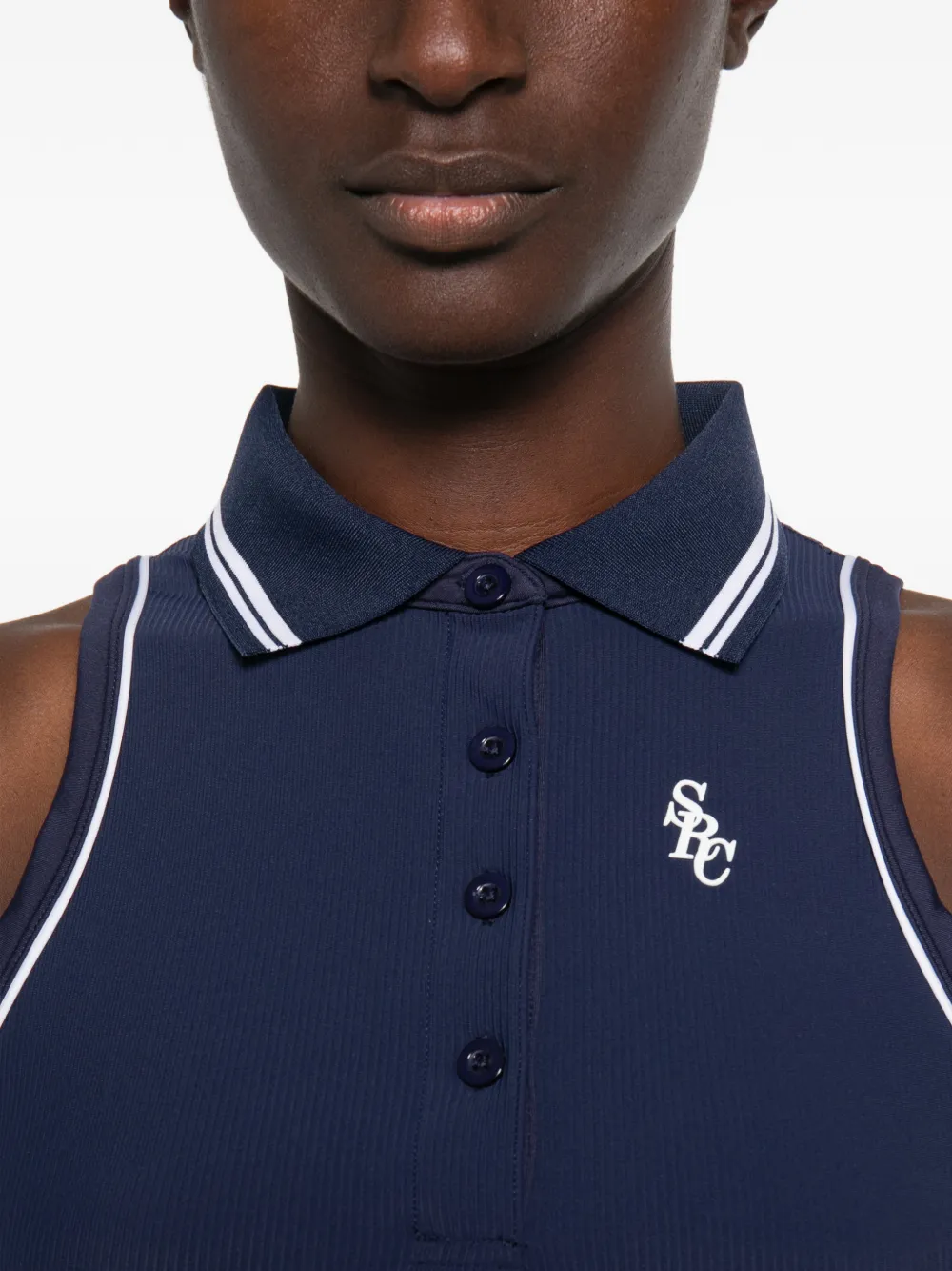 Sporty & Rich Geplooide mini-jurk Blauw