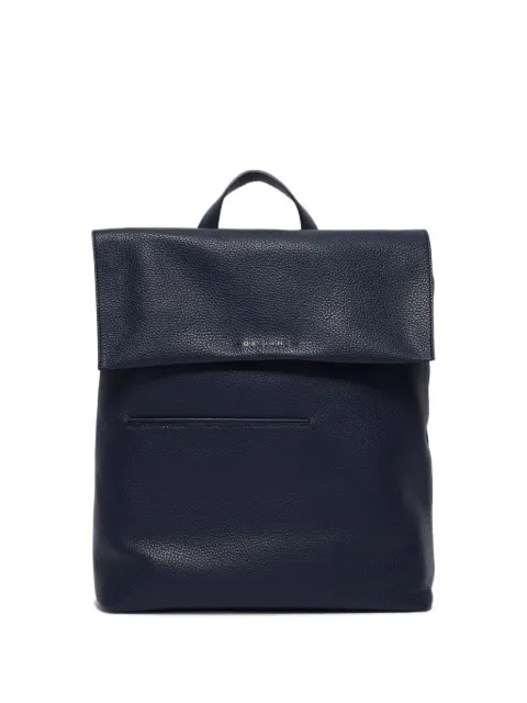 Orciani grained leather foldover backpack