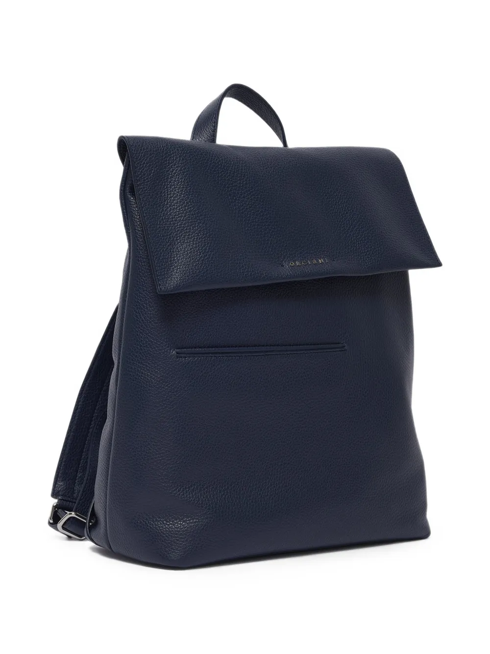 Orciani Leren rugzak met textuur Blauw