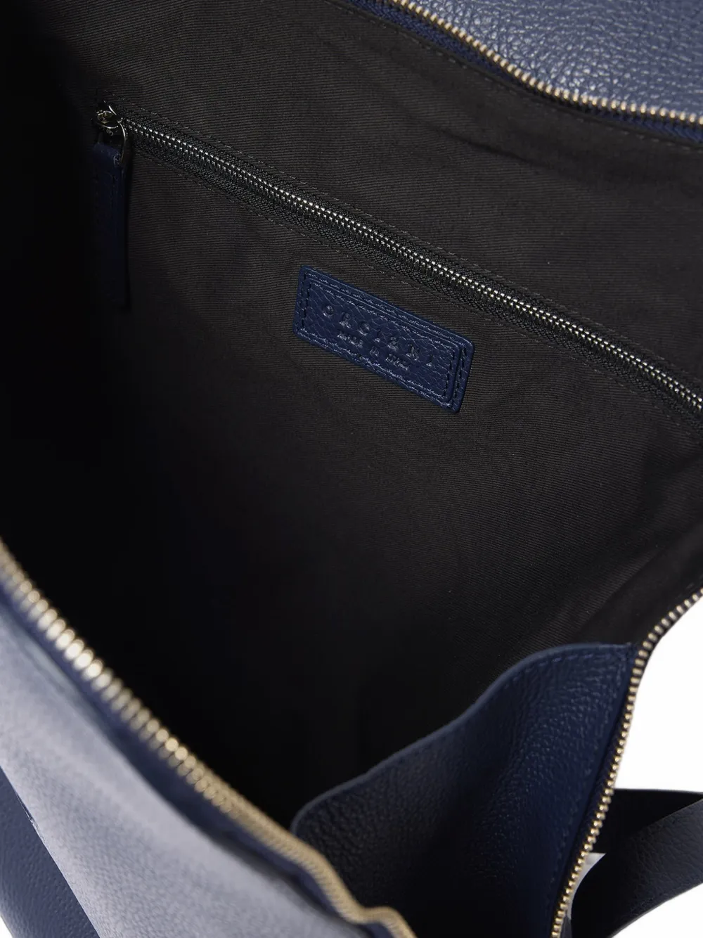 Orciani Leren rugzak met textuur Blauw