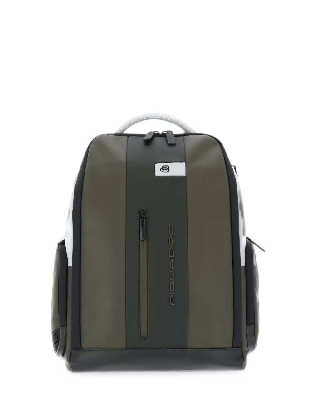 PIQUADRO logo-print panelled backpack - Verde