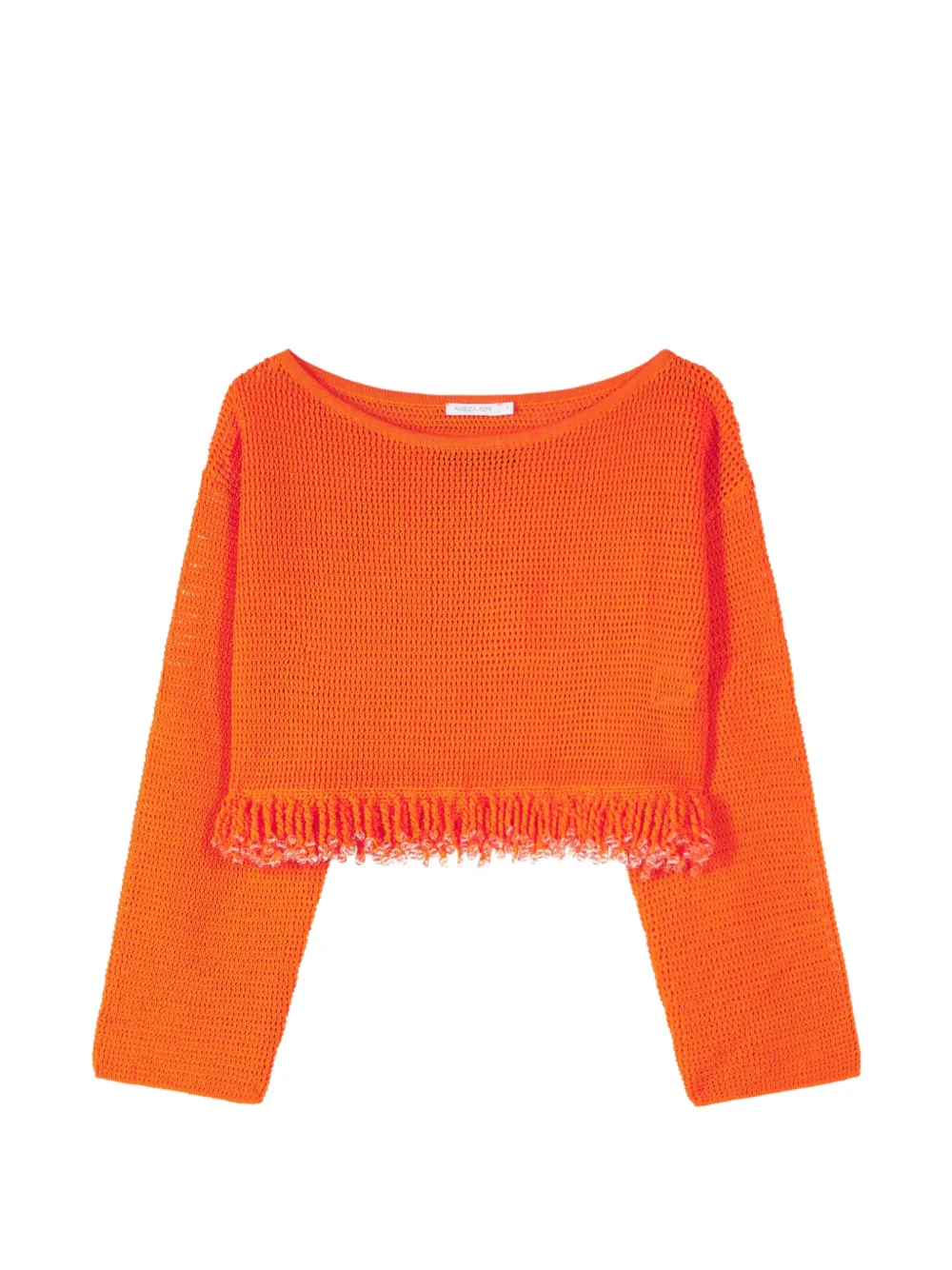 Patrizia Pepe bead-embellished cropped sweater