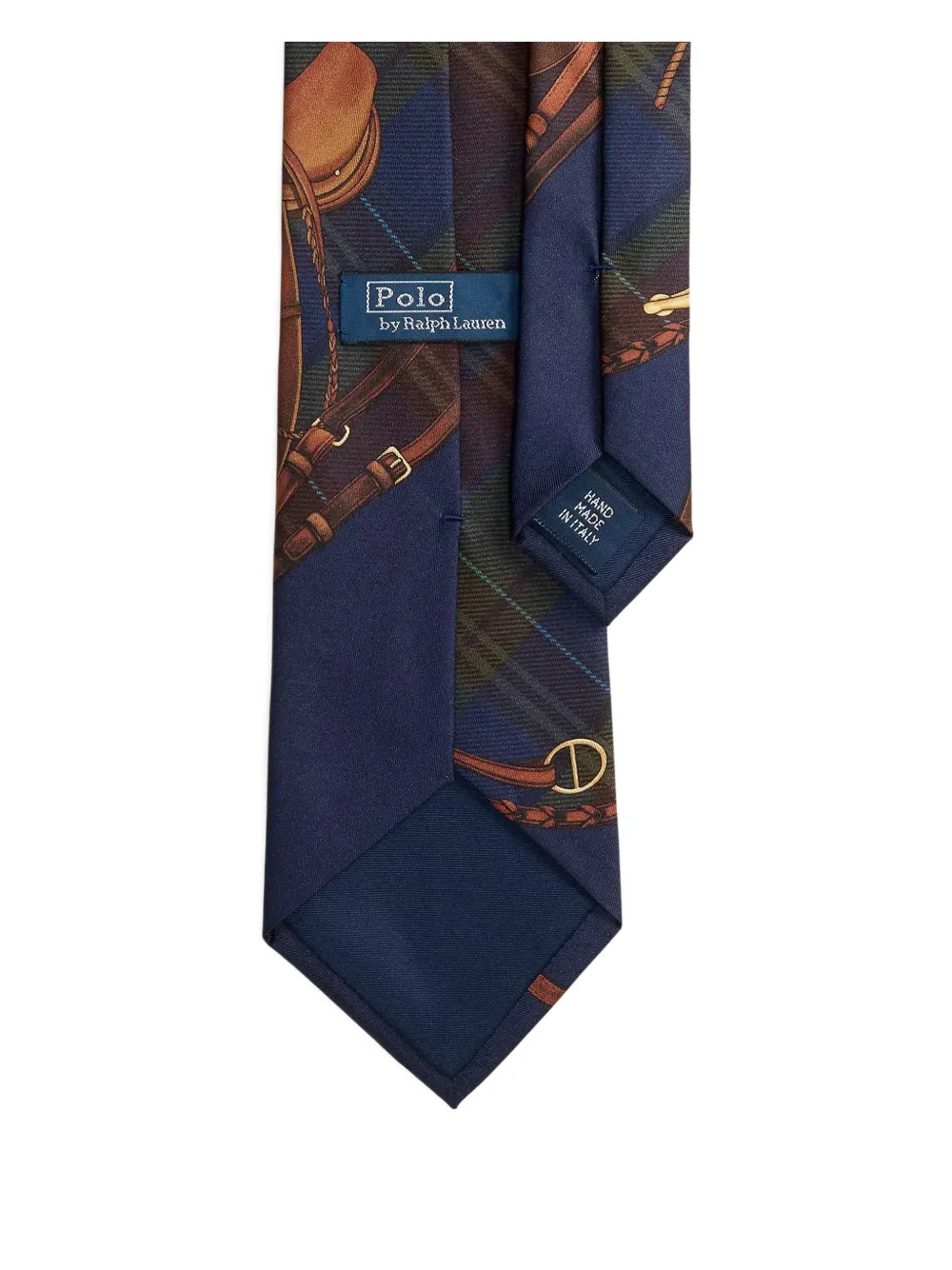 Polo Ralph Lauren Graduate geruite zijden stropdas Blauw