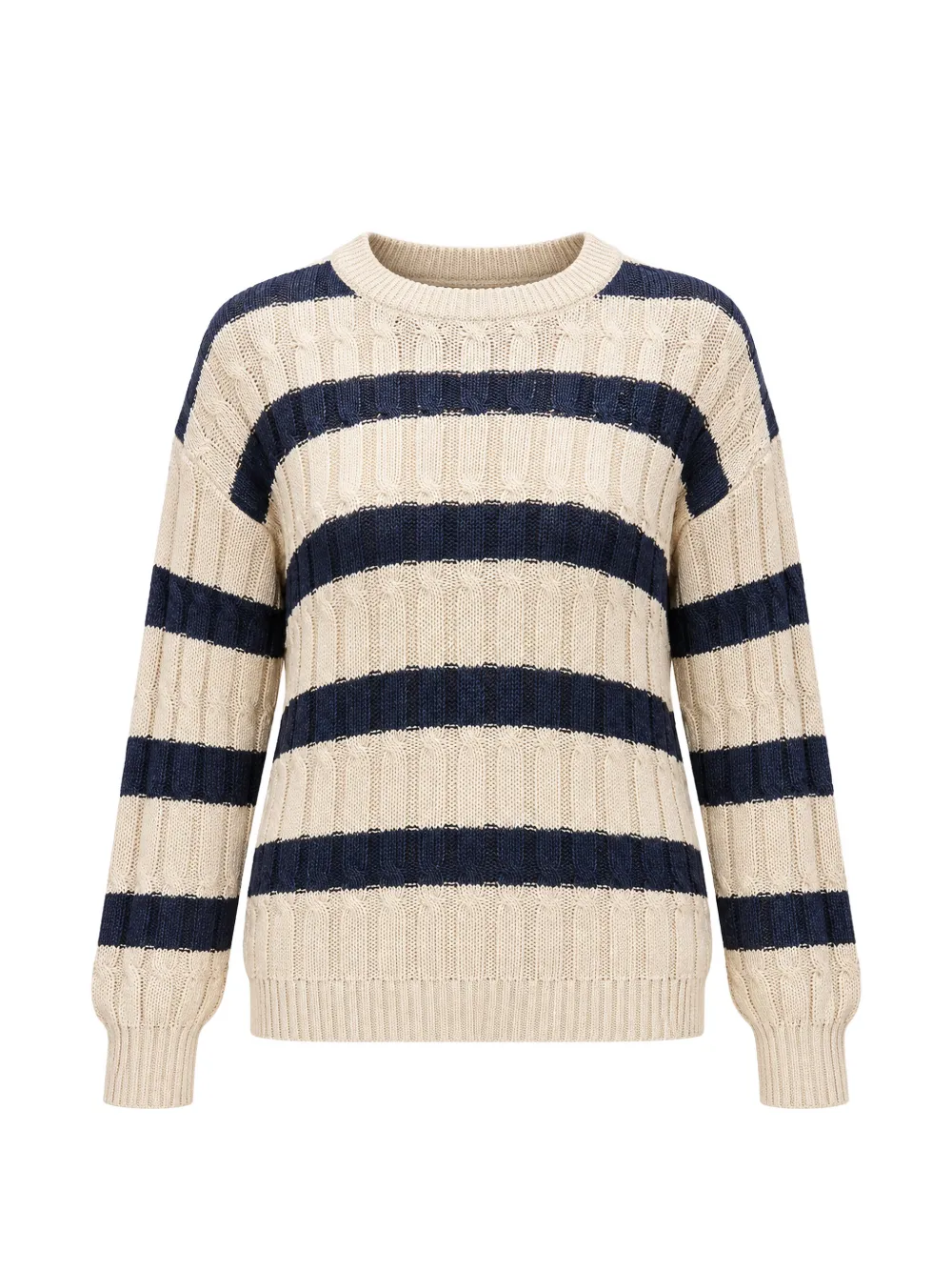 Tommy Hilfiger cable-knit striped sweater